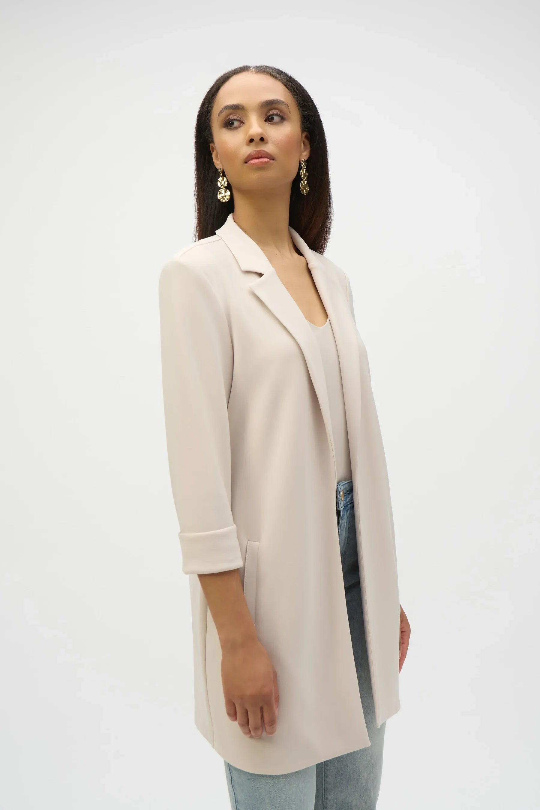 Blazer long en tricot
