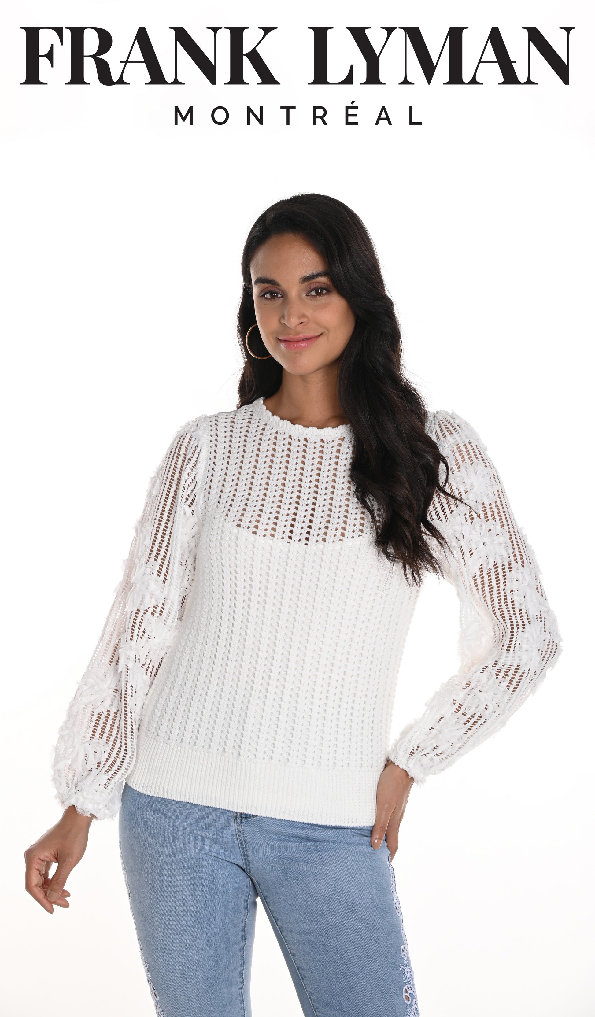 Frank Lyman Off-White Knit Sweater Top