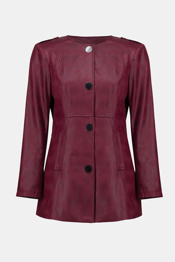 Veste en cuir décontractée