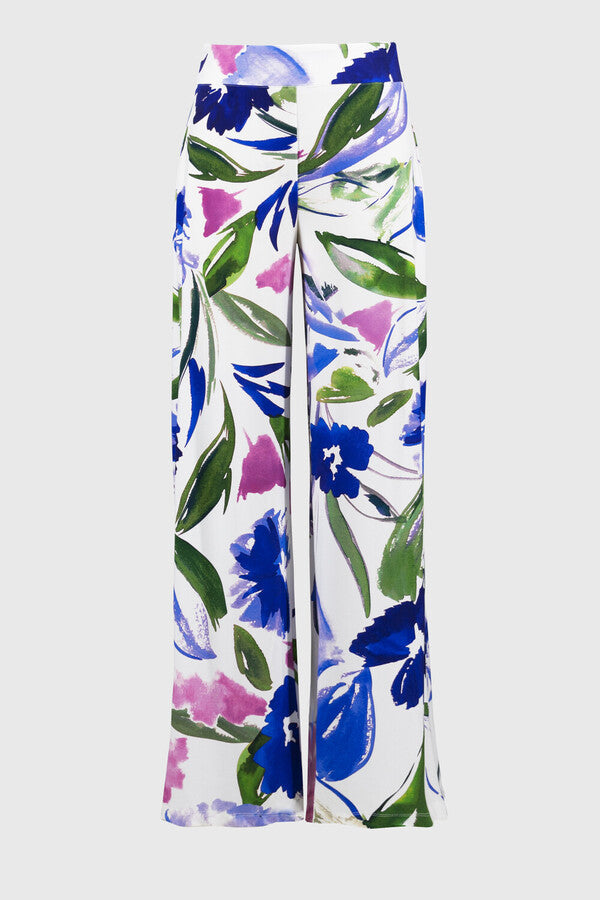 Pantalon taille haute fleurie