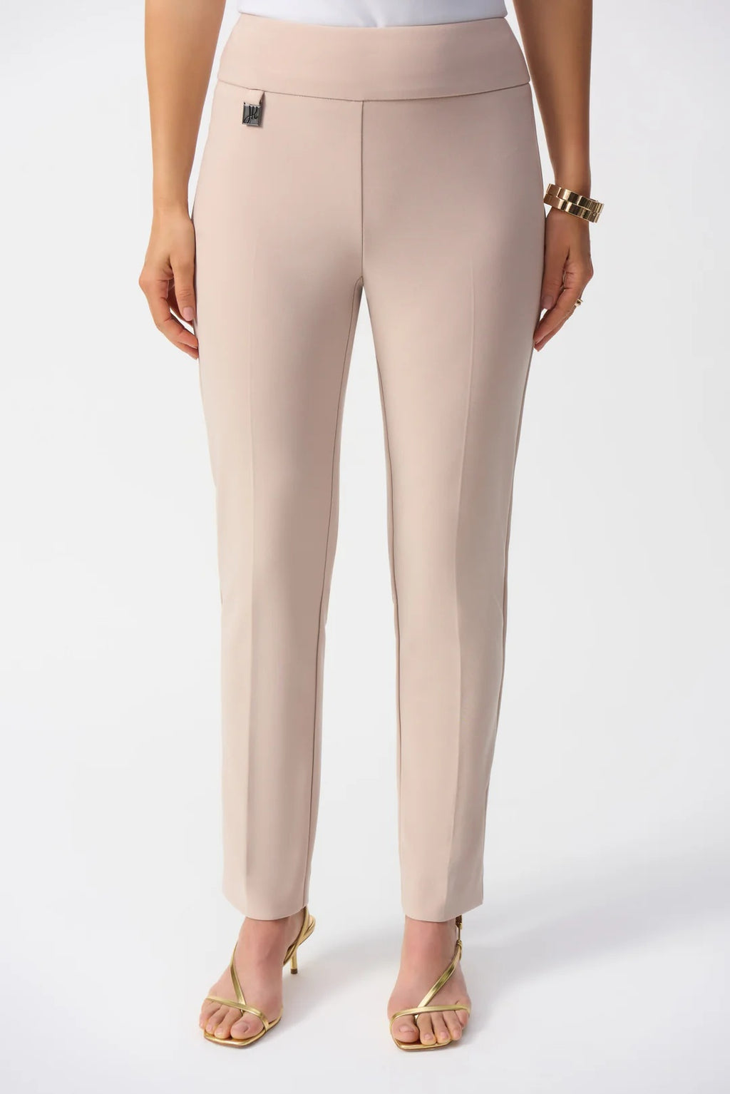 Pantalon slim ajusté classique en parchemin