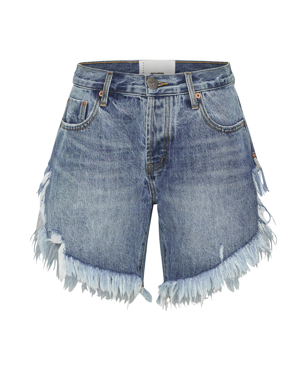 Short en jean long à taille basse Frankies