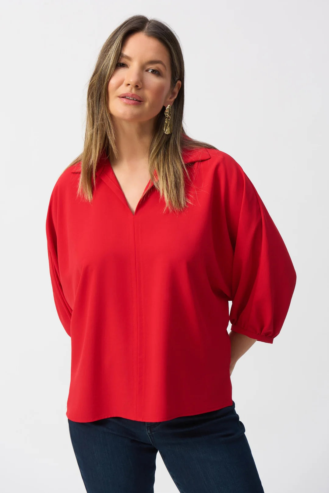 Haut carré avec col chemise