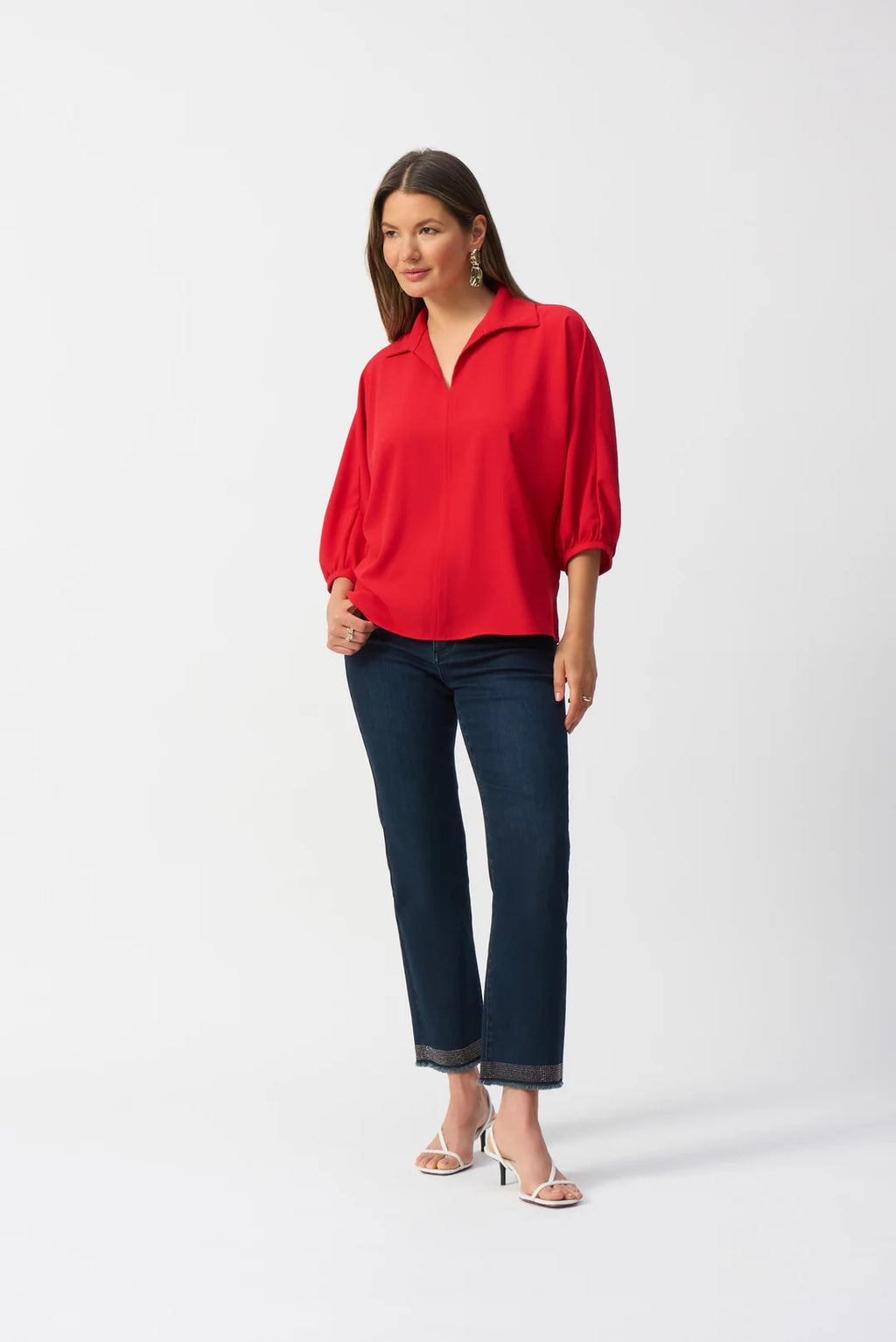 Haut carré avec col chemise