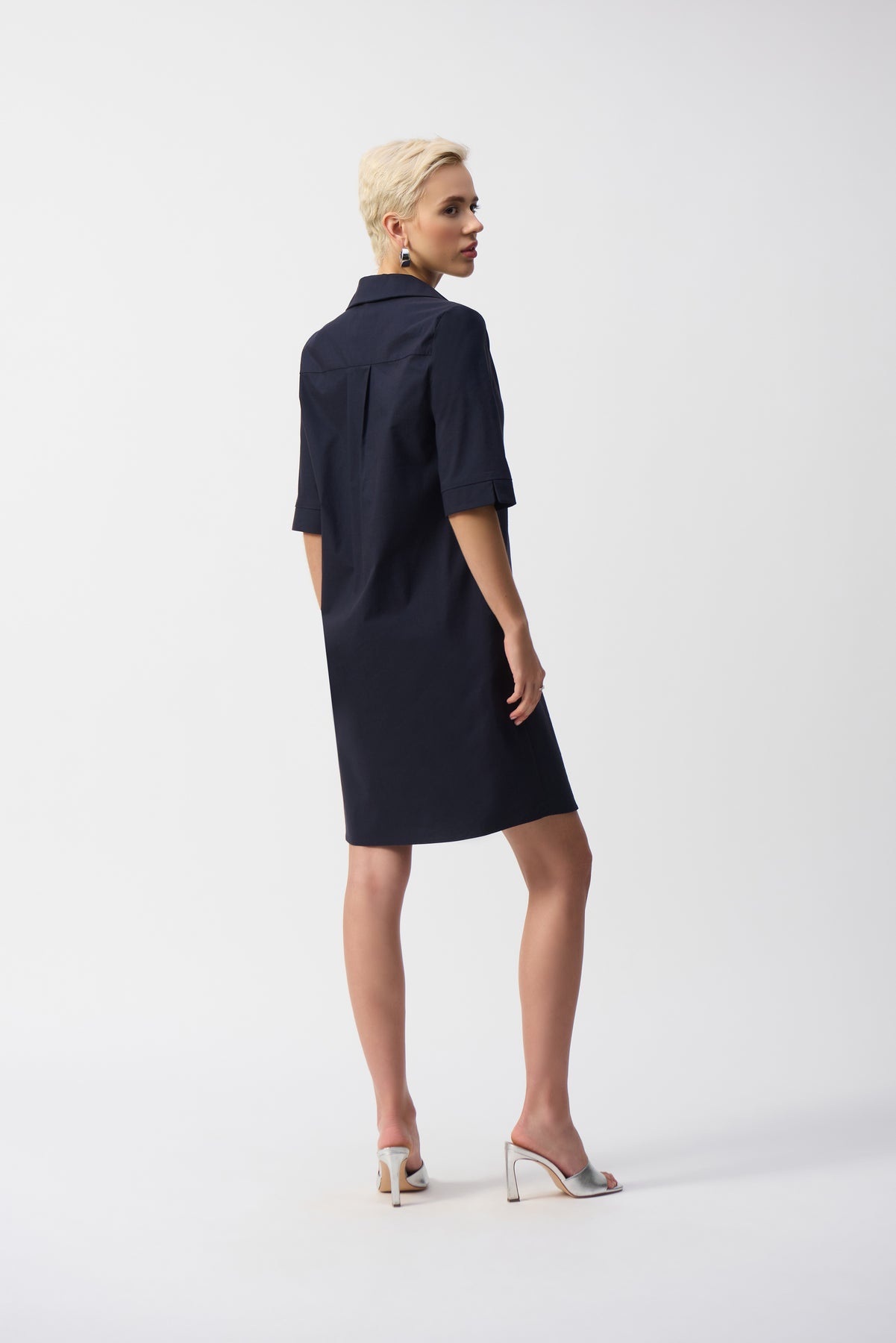 Robe trapèze en popeline extensible