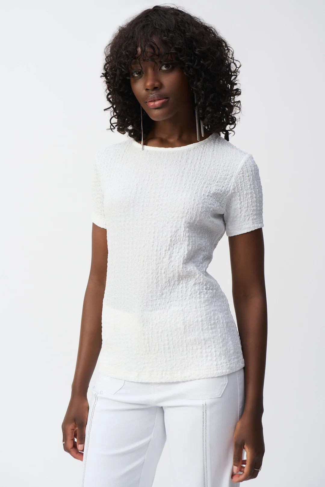 Haut ajusté en tricot plissé