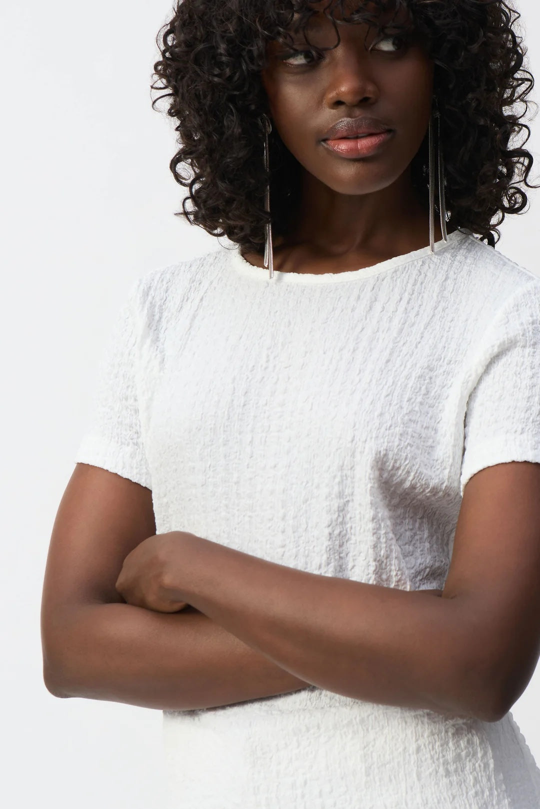Haut ajusté en tricot plissé