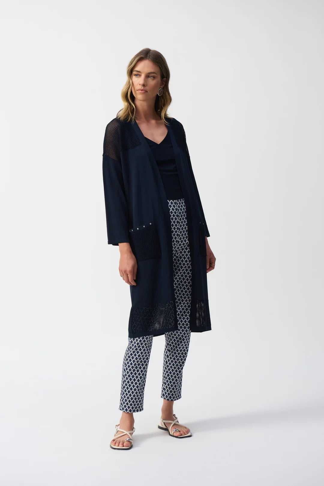 Poncho en tricot métallisé