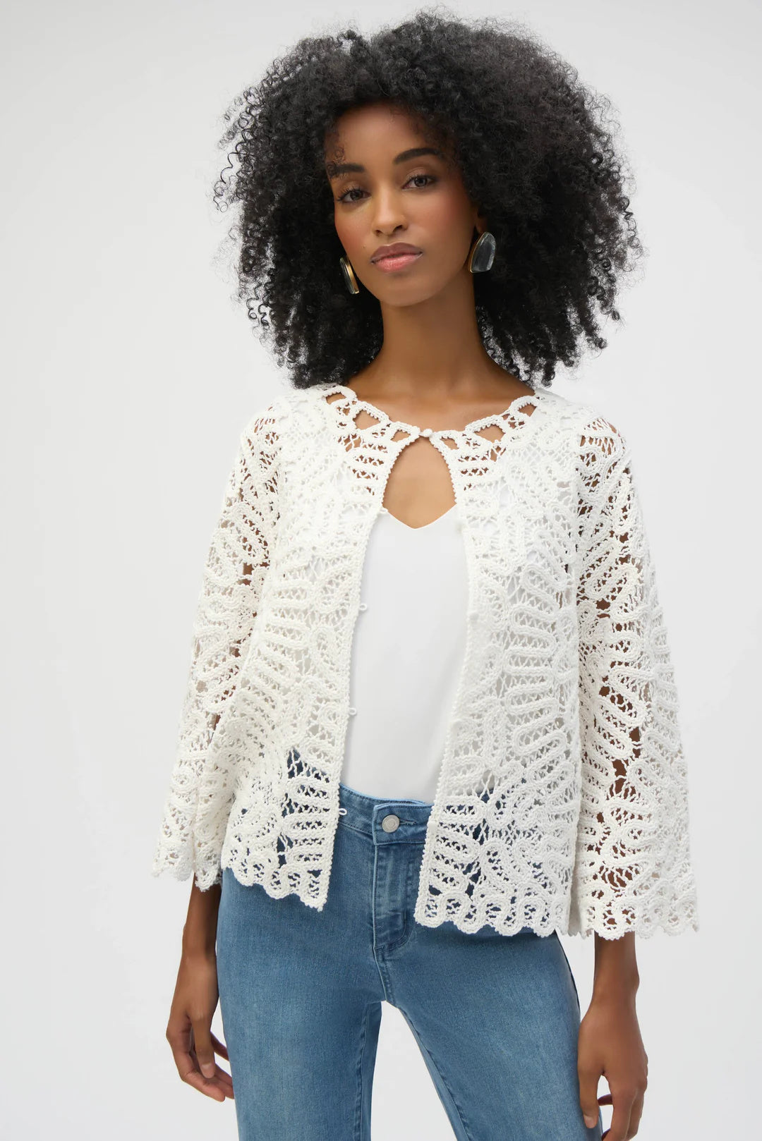 Vanilla Crochet Sweater Knit Cover-Up