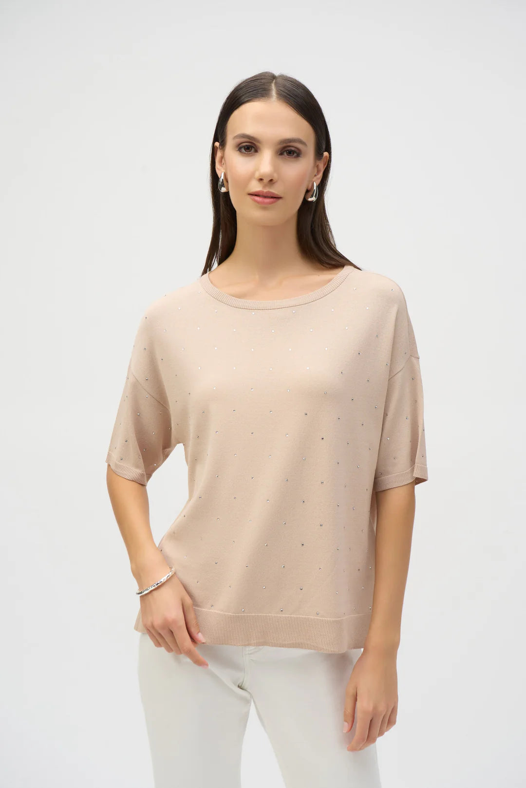 Pull en maille à manches courtes