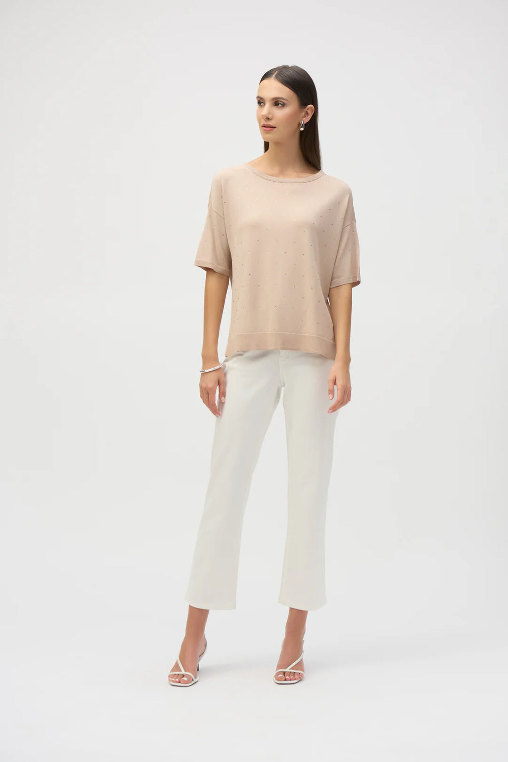 Pull en maille à manches courtes