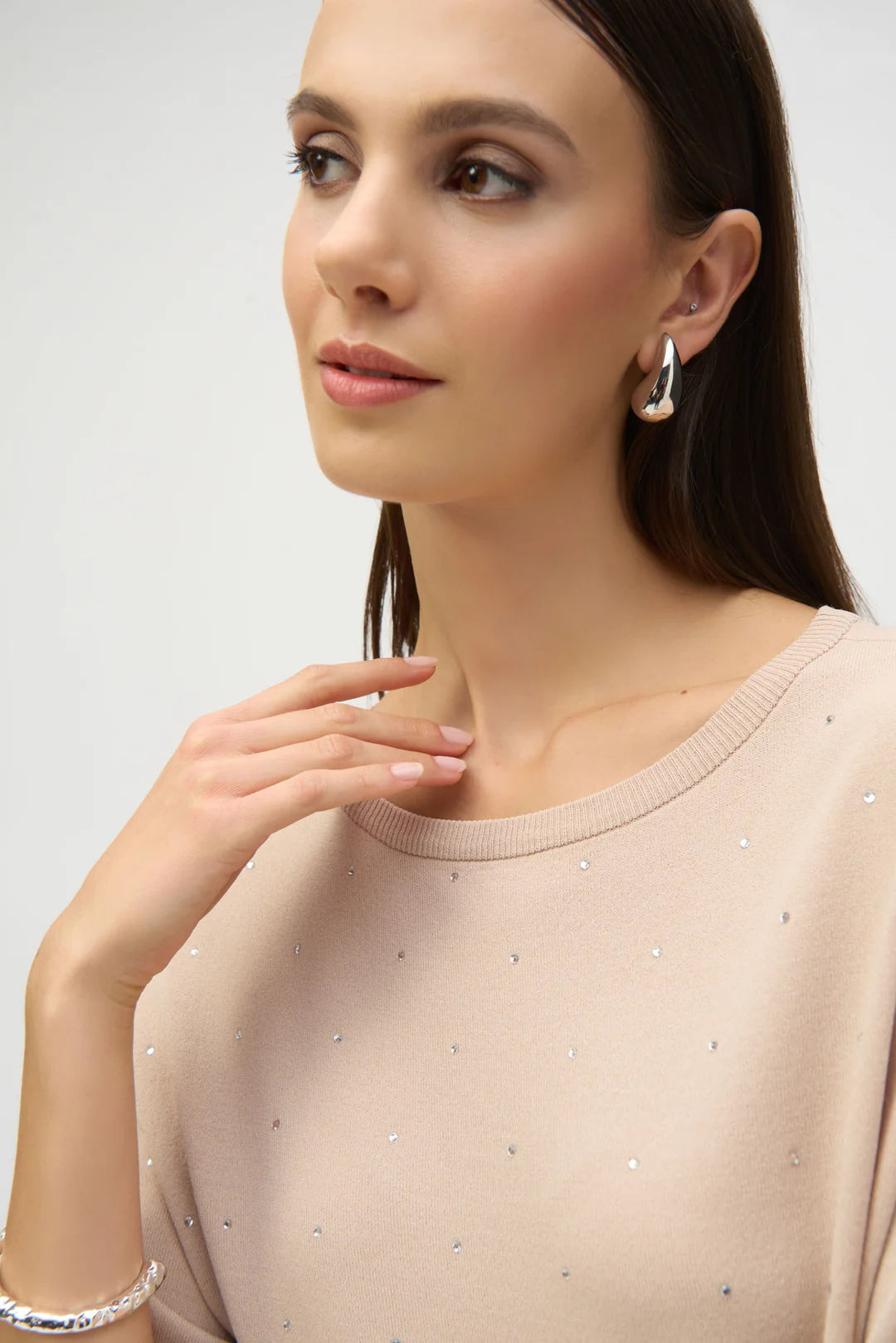 Pull en maille à manches courtes
