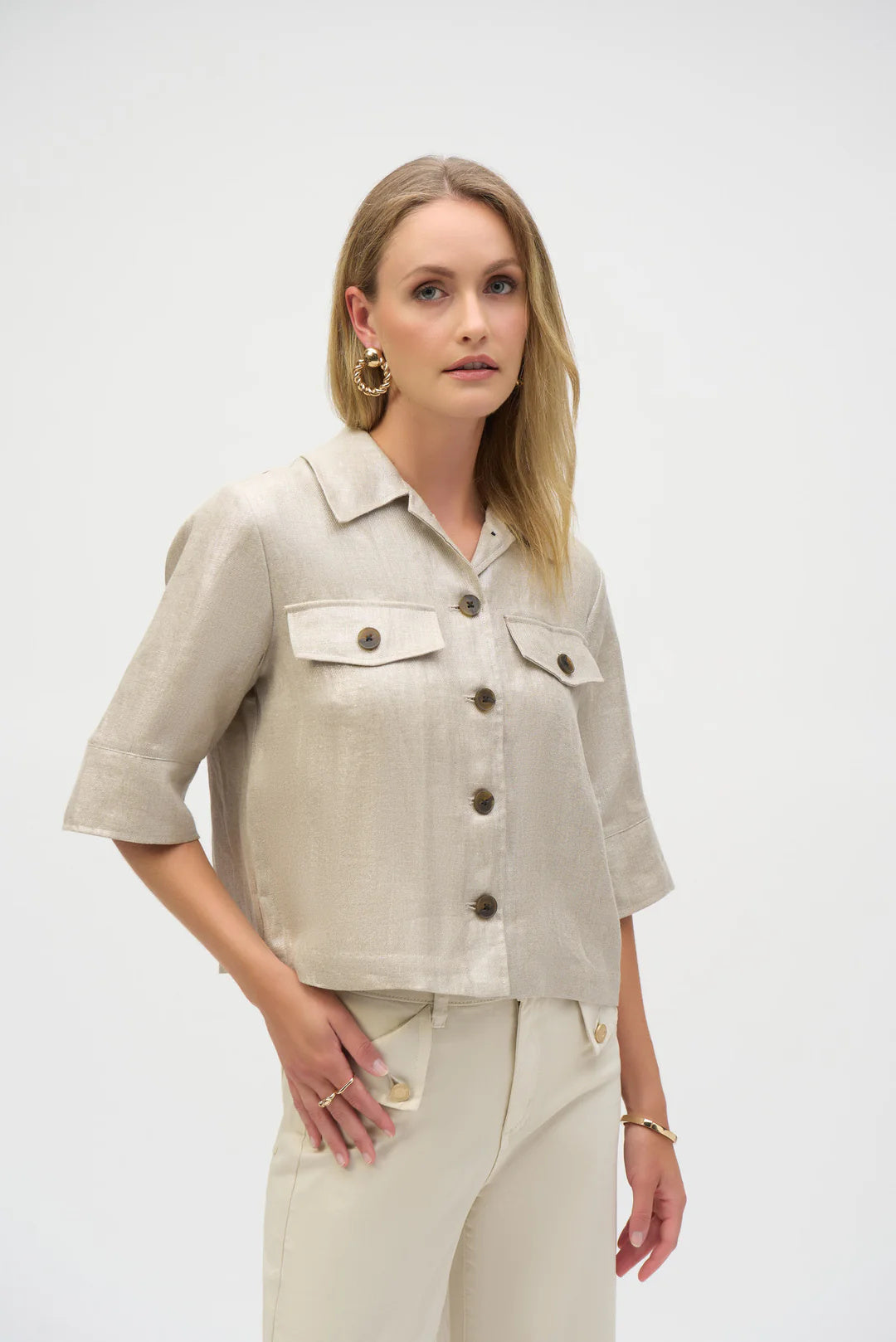 Veste courte à manches courtes