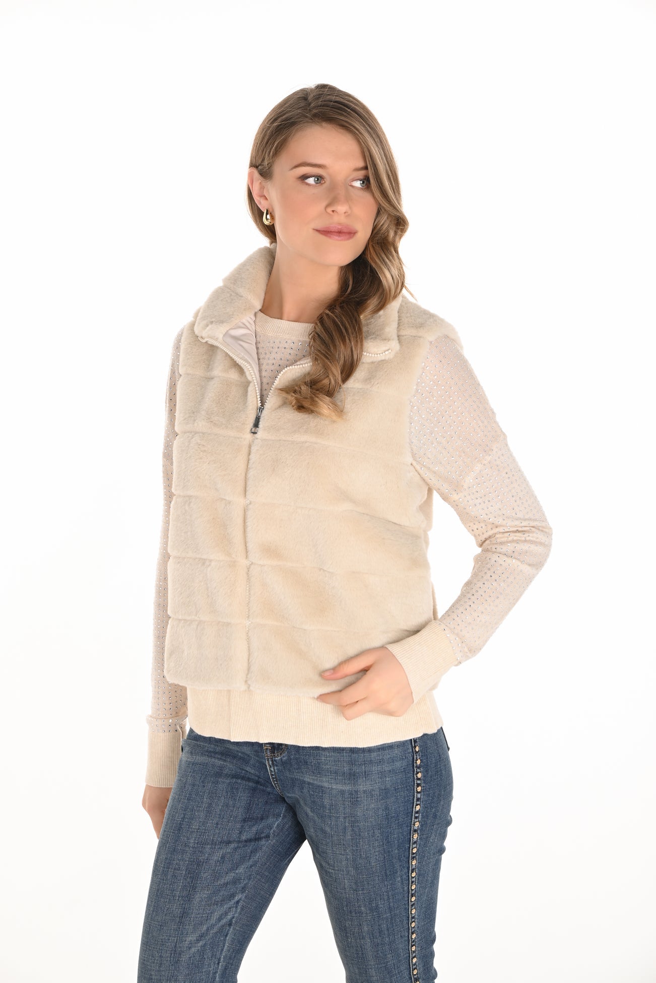 Faux fur vest