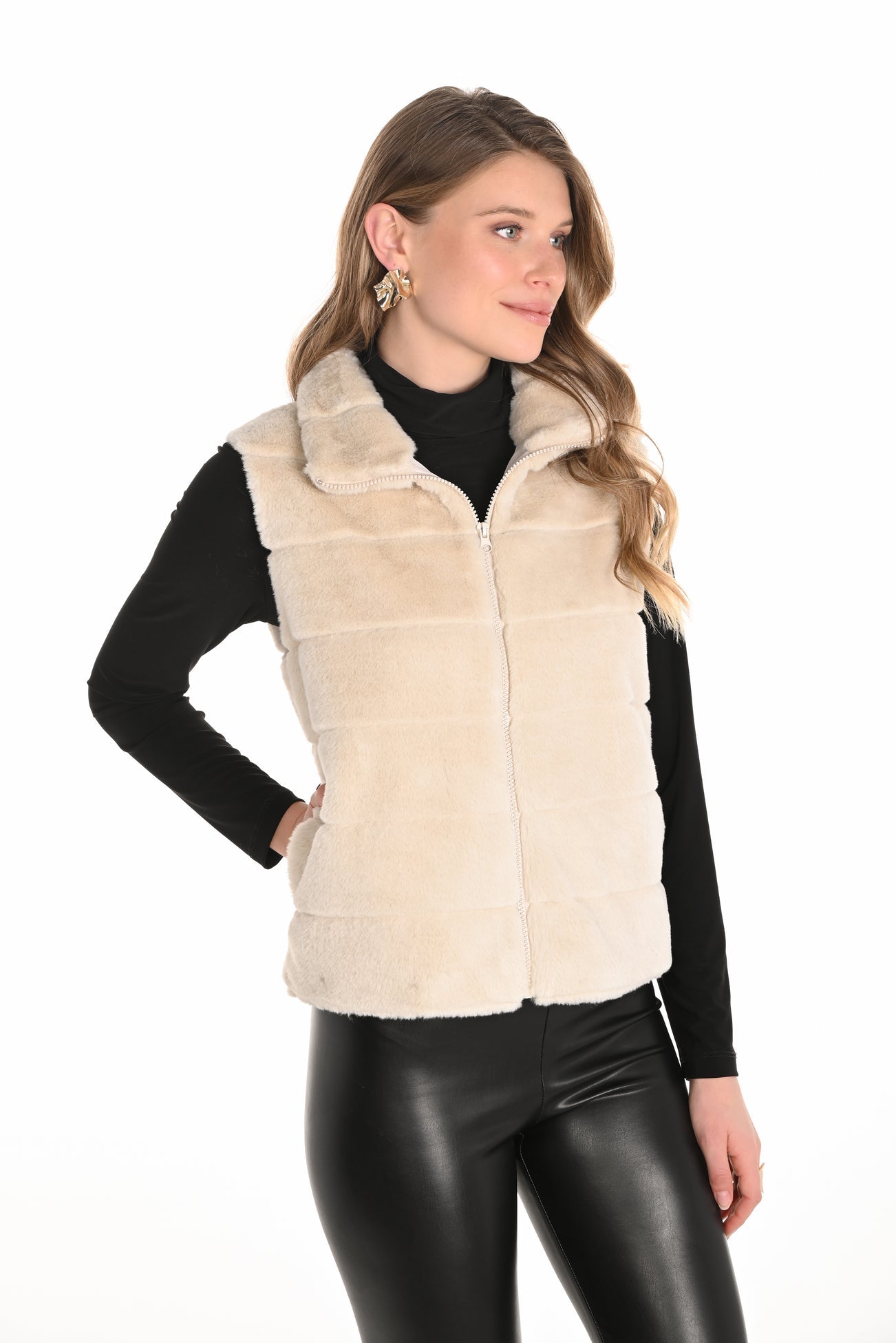 Faux fur vest