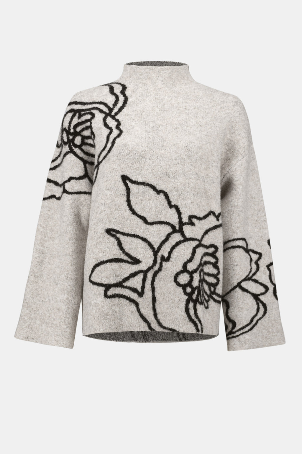 Pull brodé floral