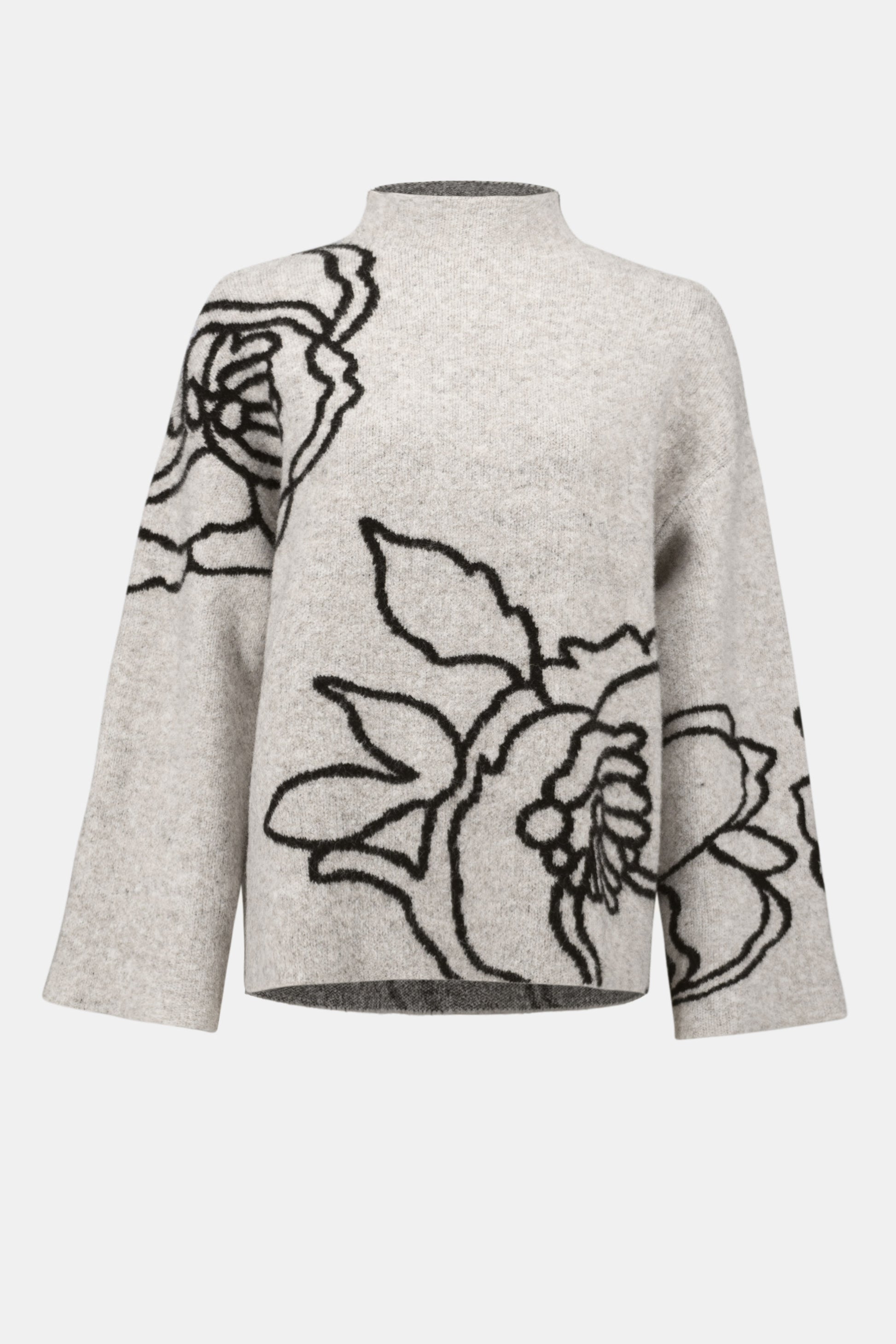 Pull brodé floral