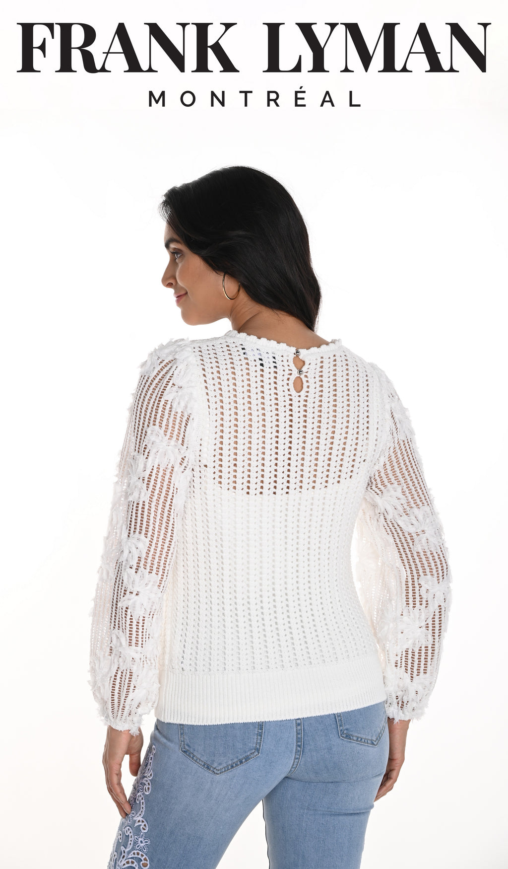 Frank Lyman Off-White Knit Sweater Top
