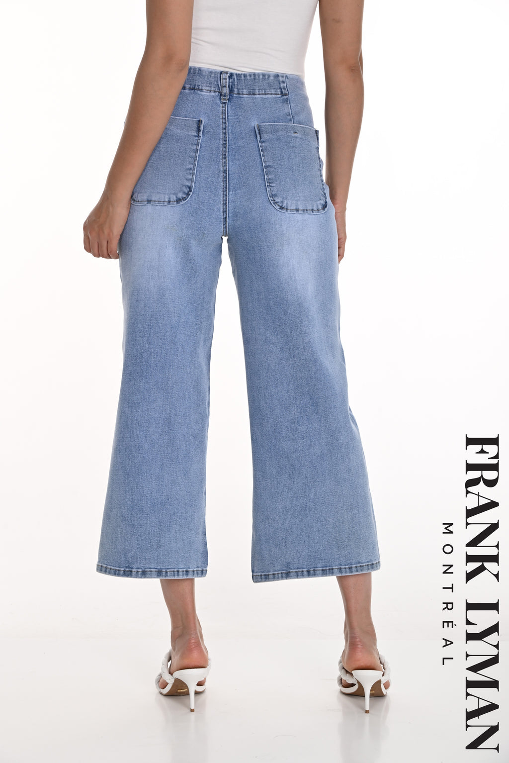 Cropped wide-leg trousers