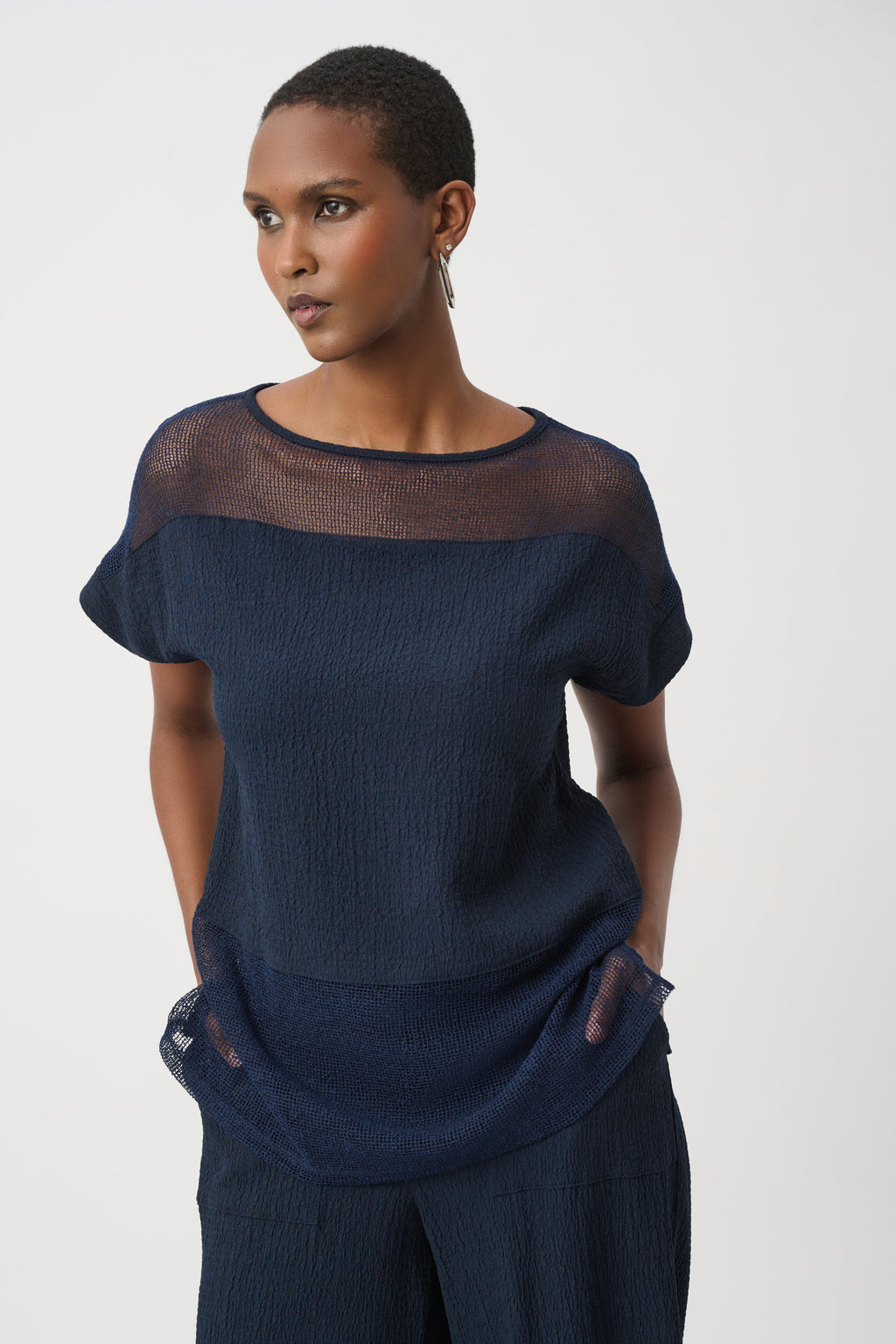 Square top with boat neckline