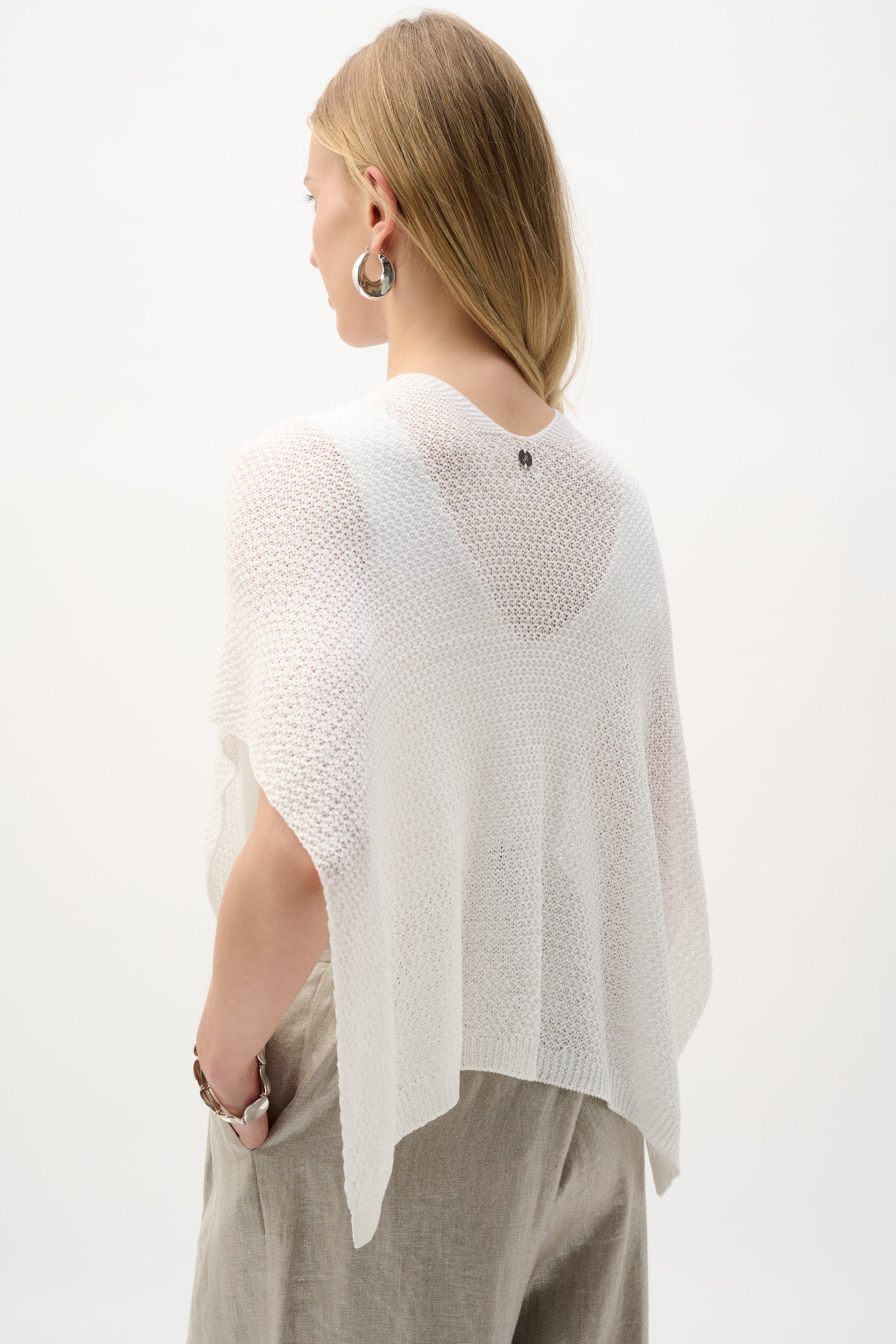 Cache-maillot drapé en maille douce