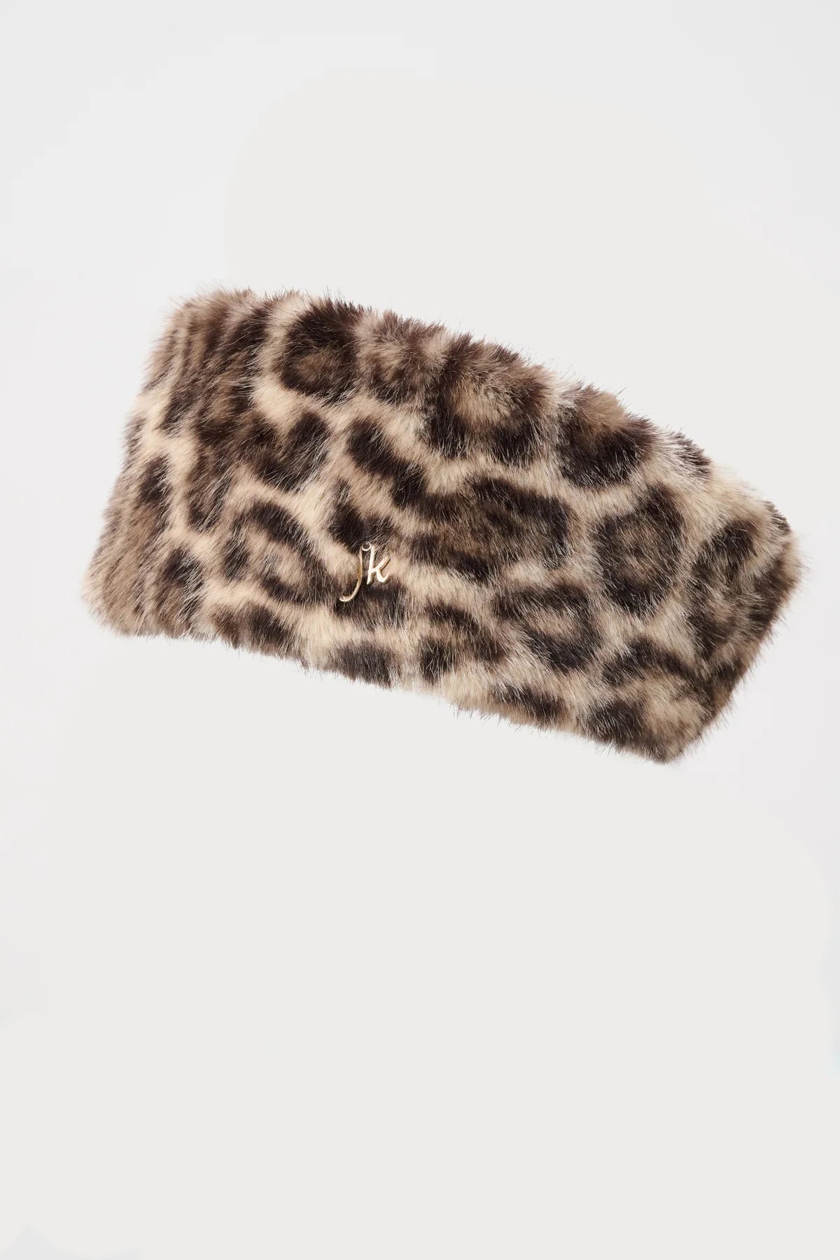 Bandeau en fausse fourrure à motif léopard