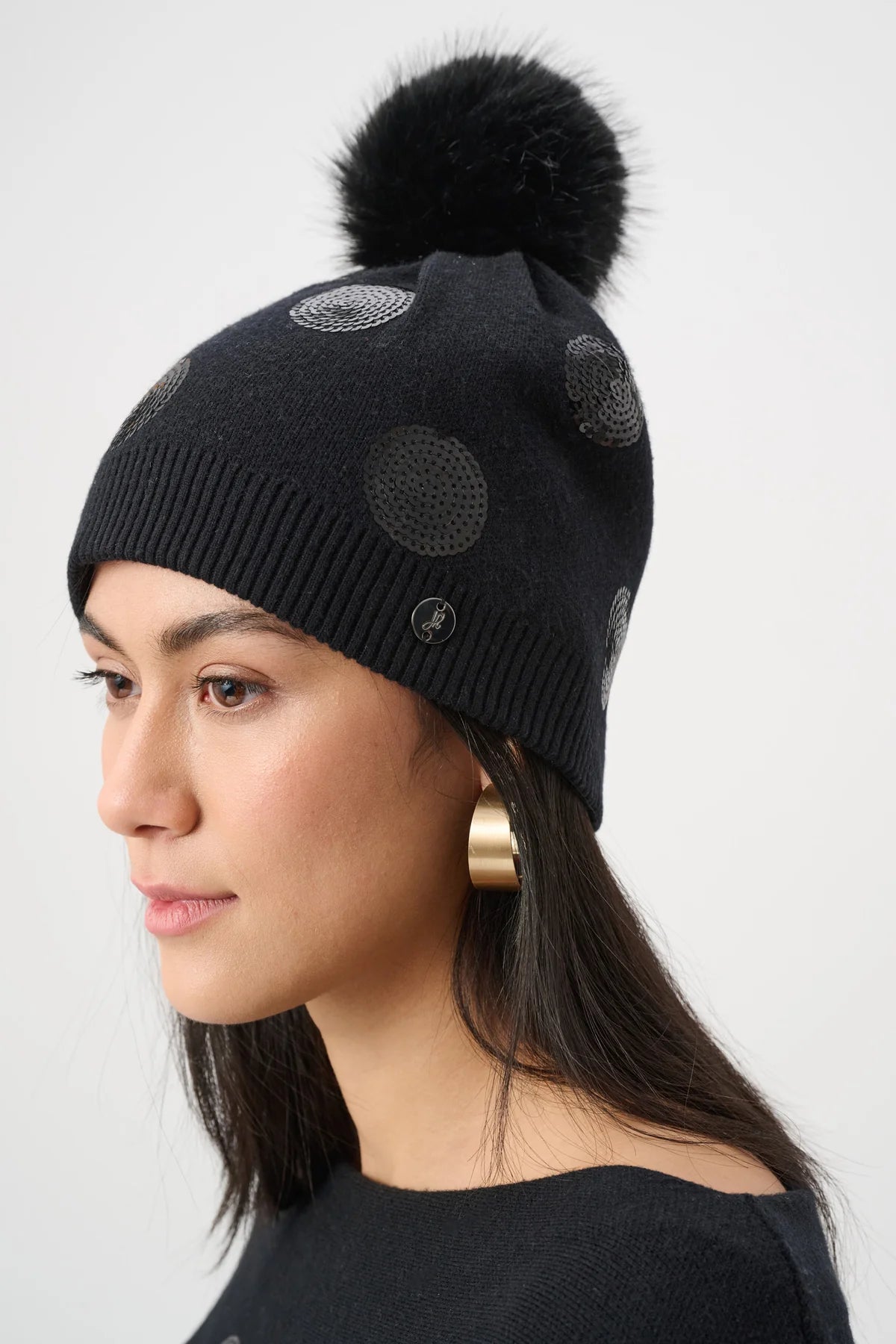 Bonnet à pois et paillettes