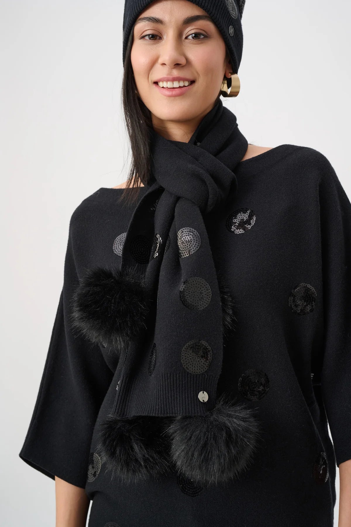 Écharpe à pois en sequins