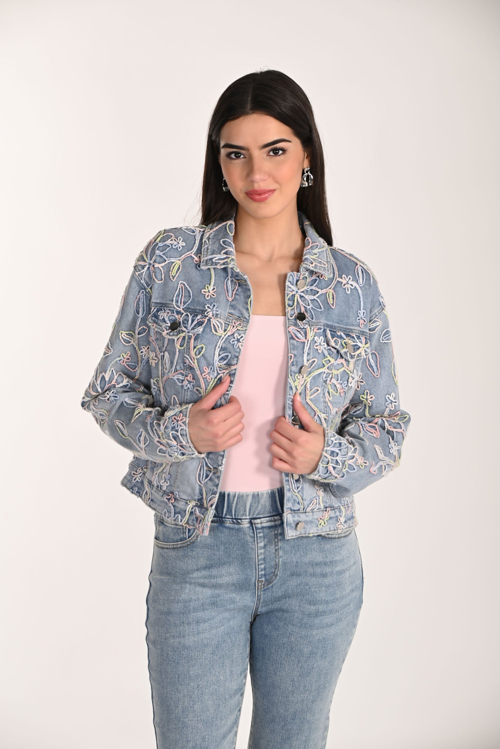 Veste en jean à boutons