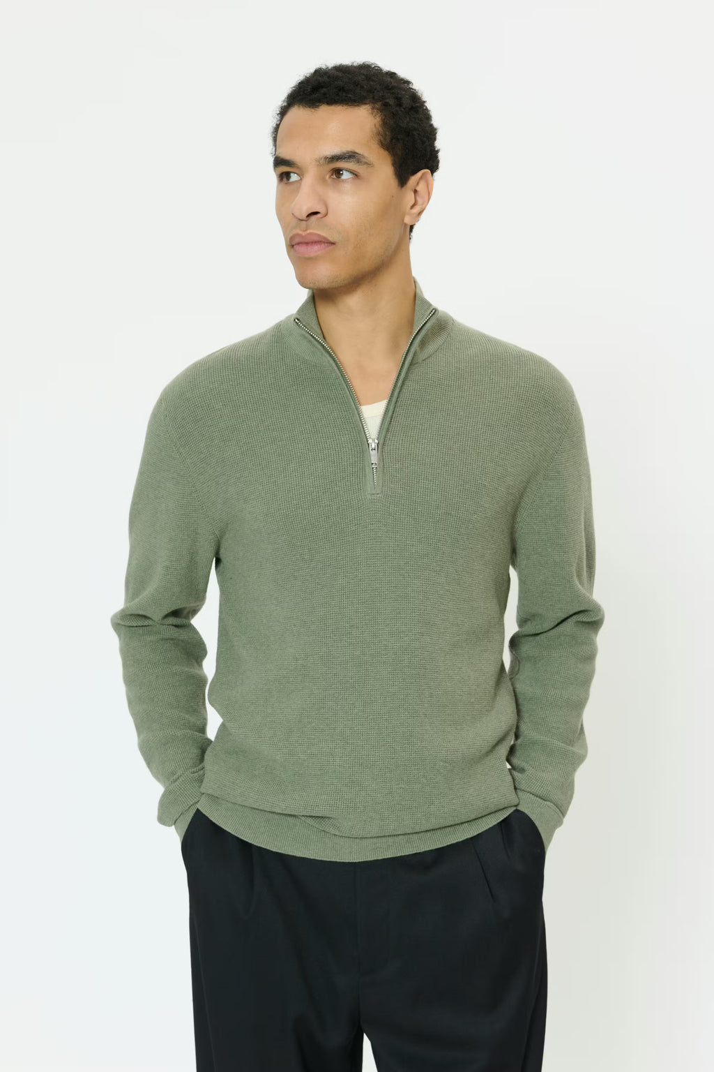 Malagaon half-zip sweater