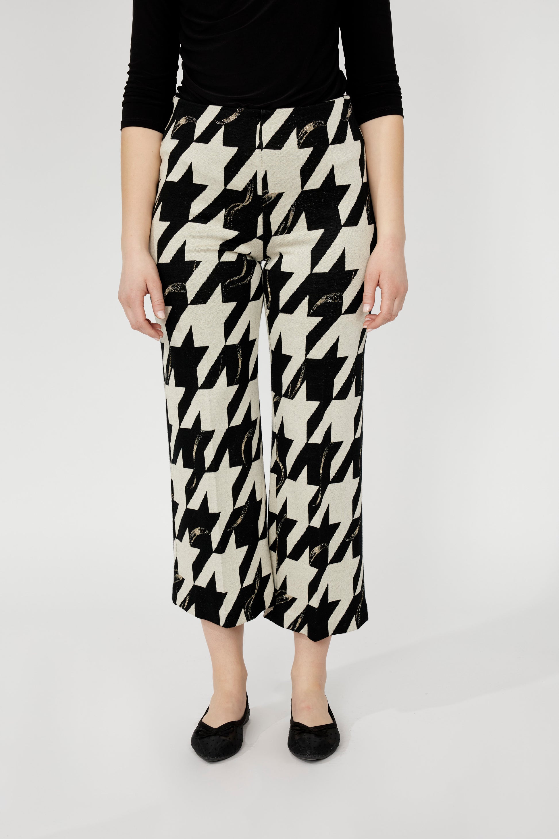Pantalon pied-de-poule court