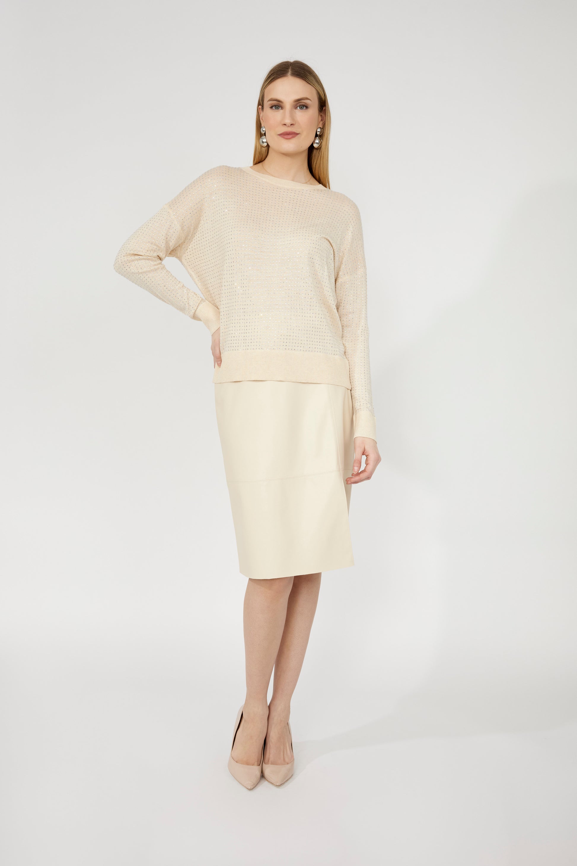 Pull décontracté orné