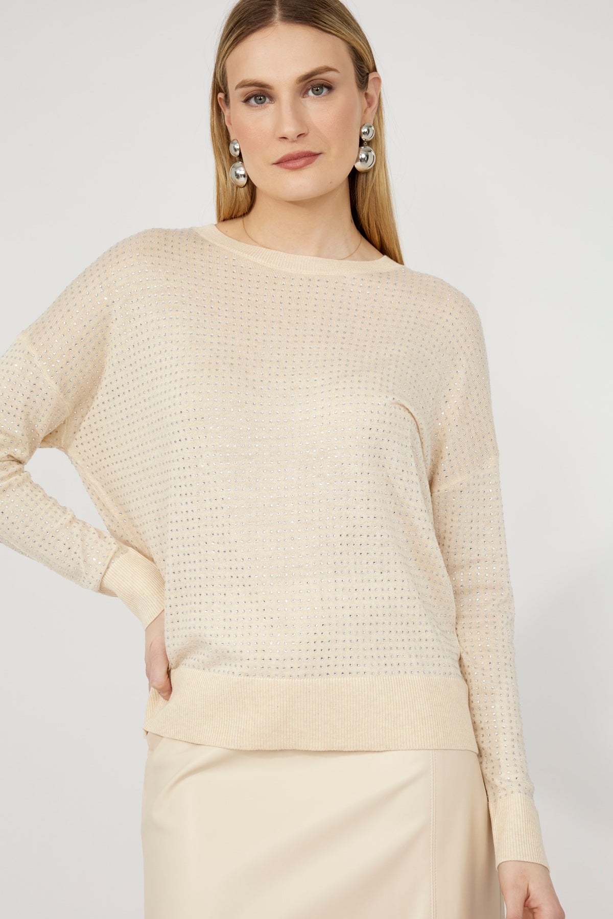 Pull décontracté orné