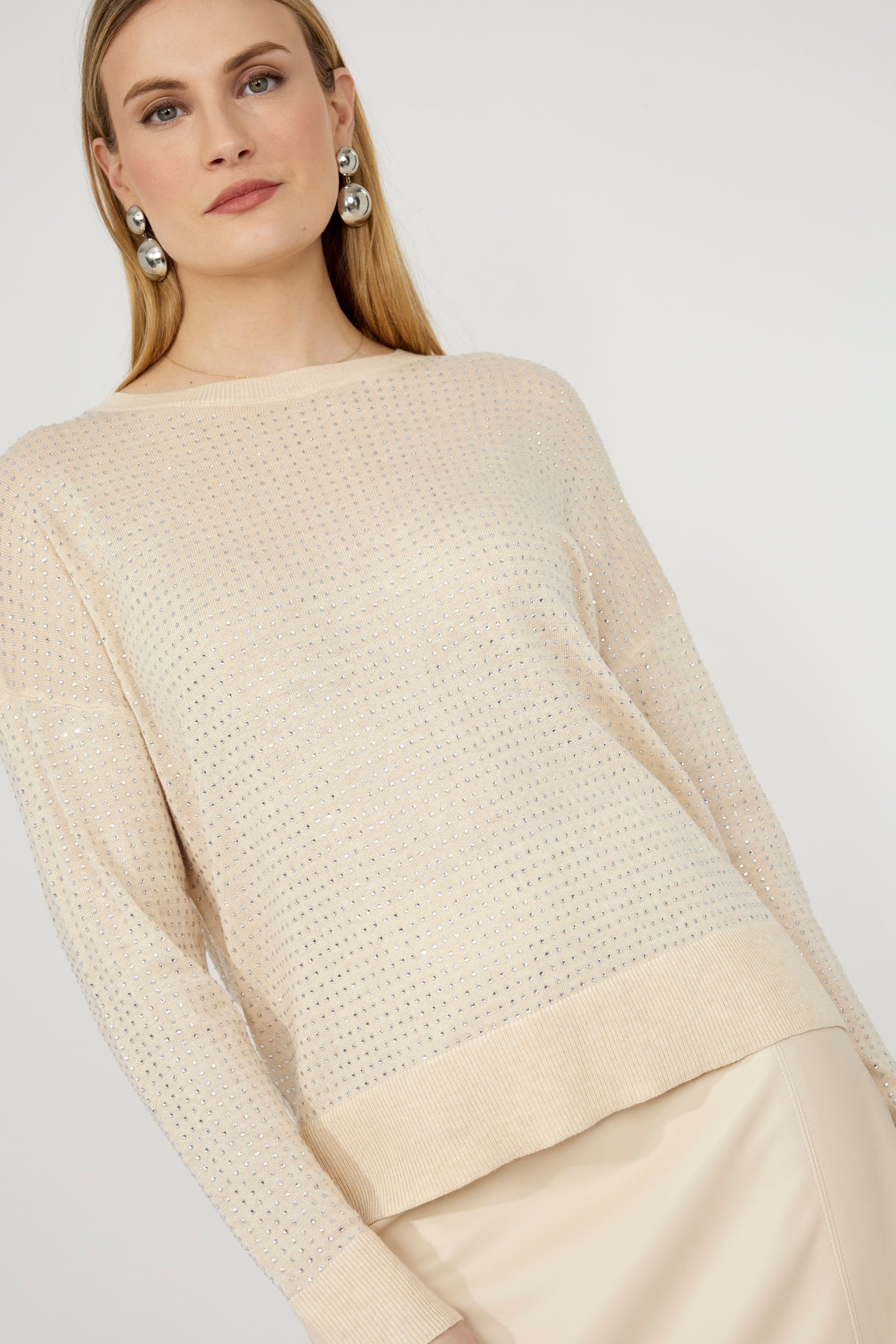 Pull décontracté orné