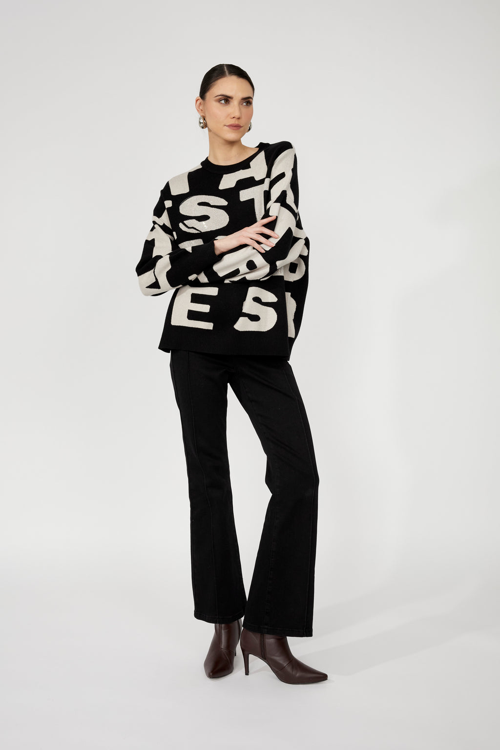 Oversized Crew Neck Pullover