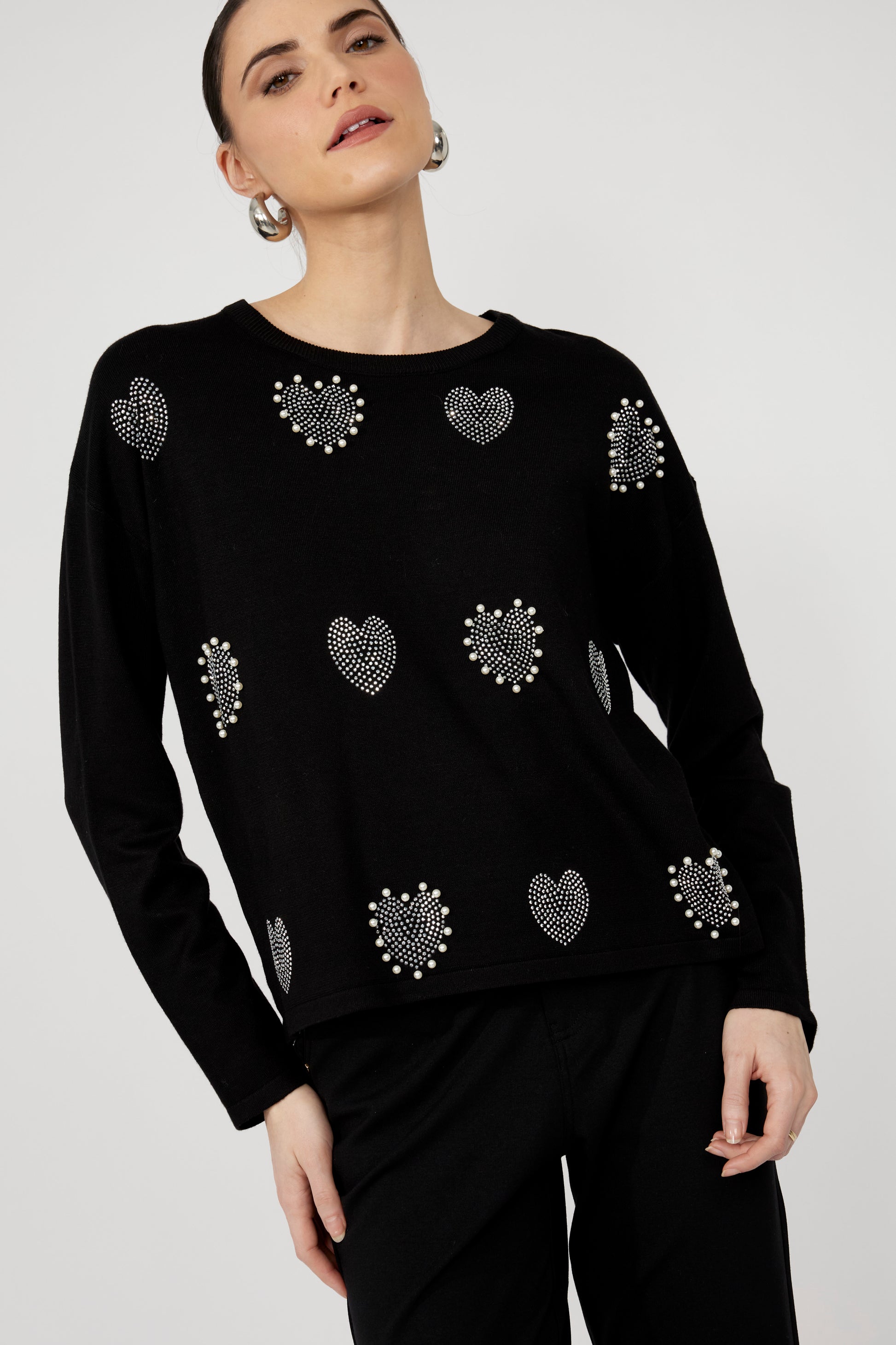 Pull décontracté cœur