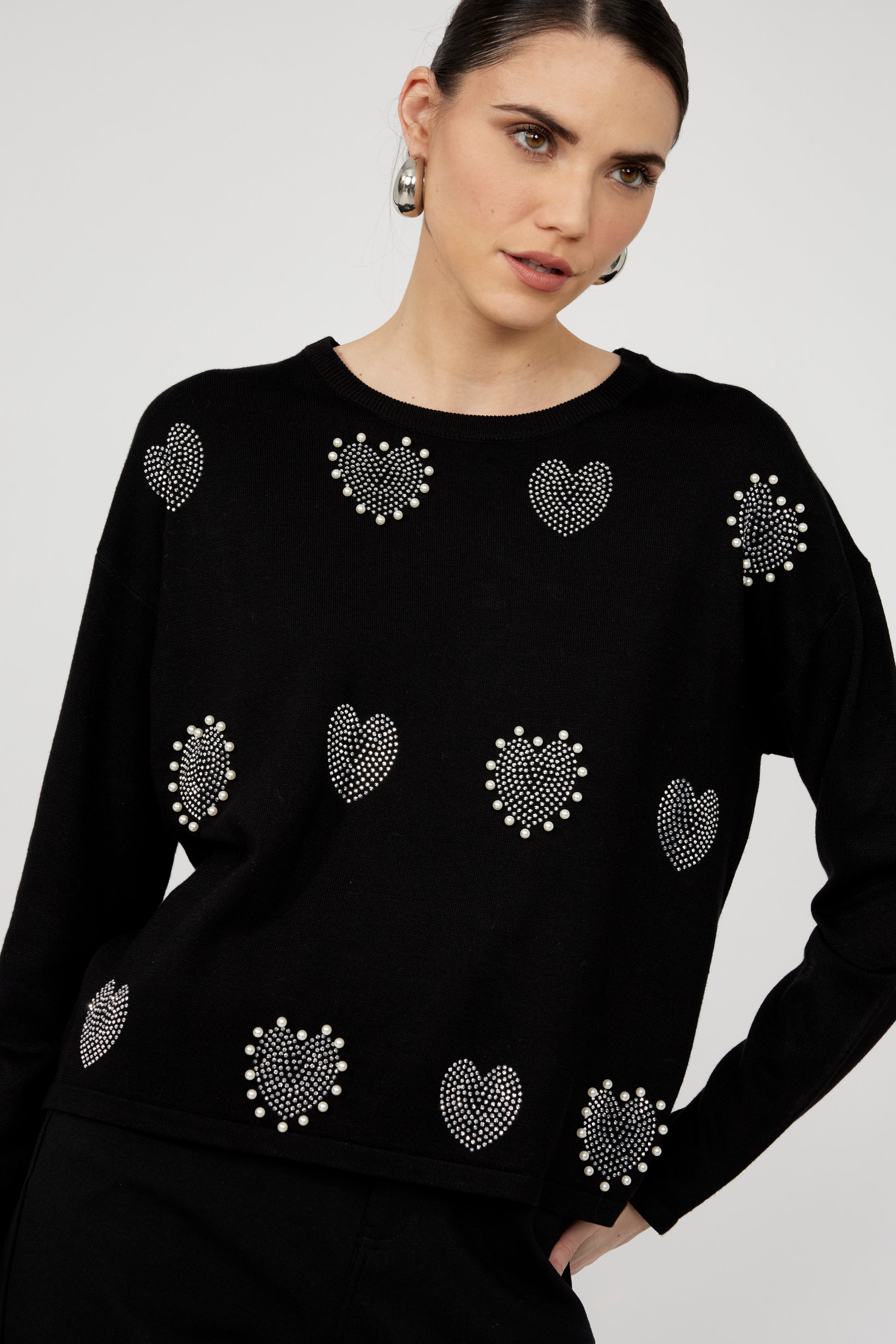 Pull décontracté cœur
