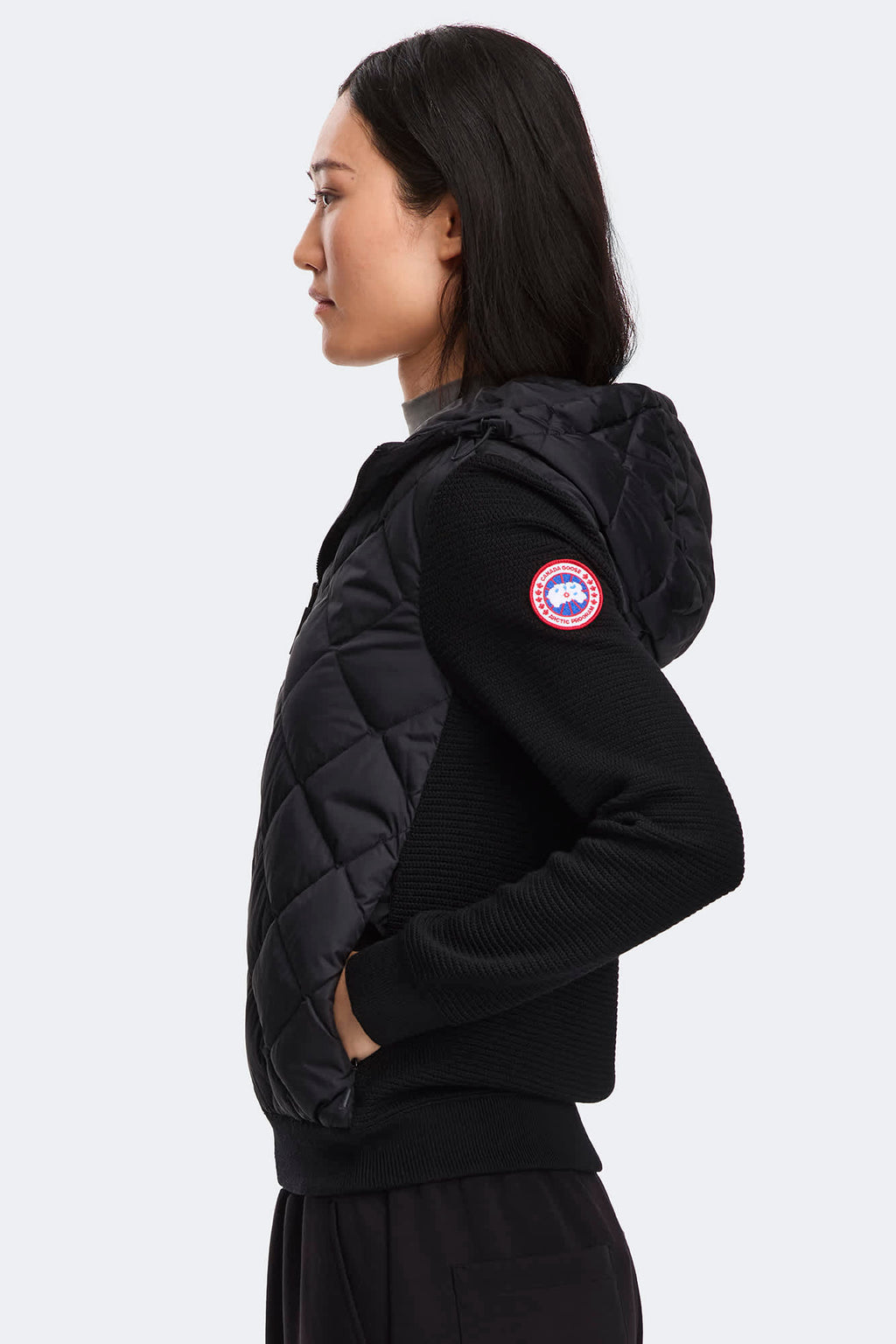 Chandail à capuchon en tricot matelassé HyBridgeMD