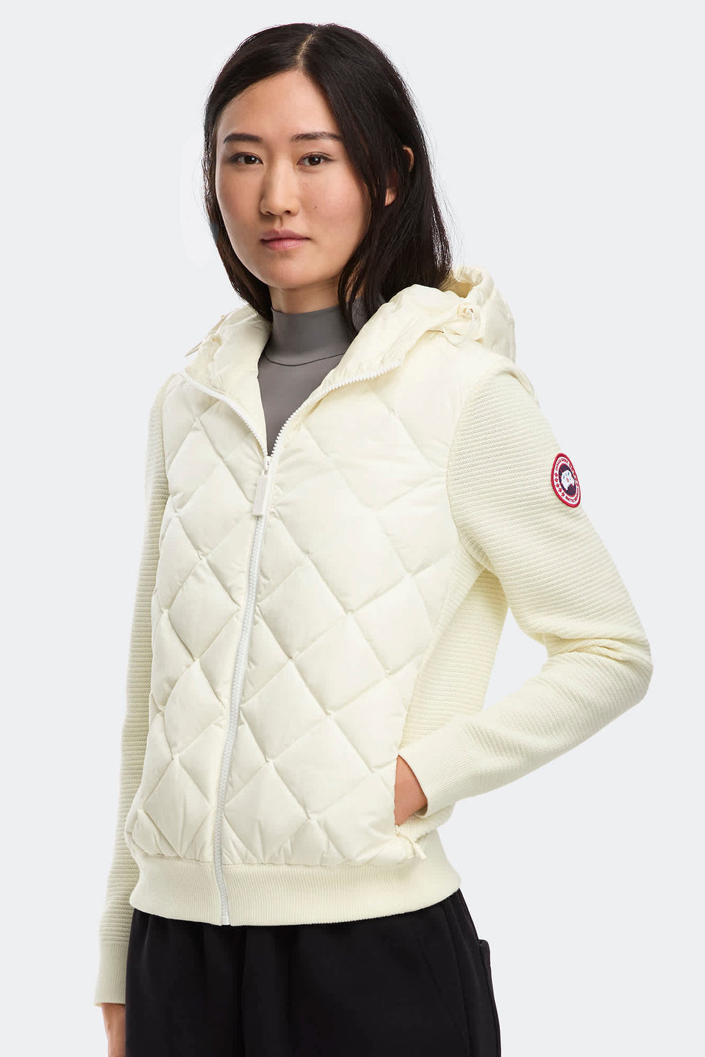 Chandail à capuchon en tricot matelassé HyBridgeMD