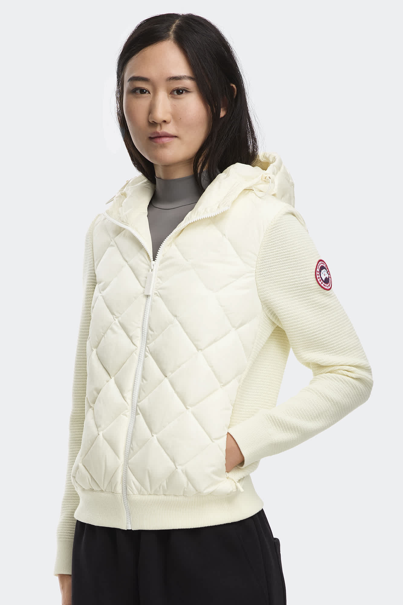 Chandail à capuchon en tricot matelassé HyBridgeMD