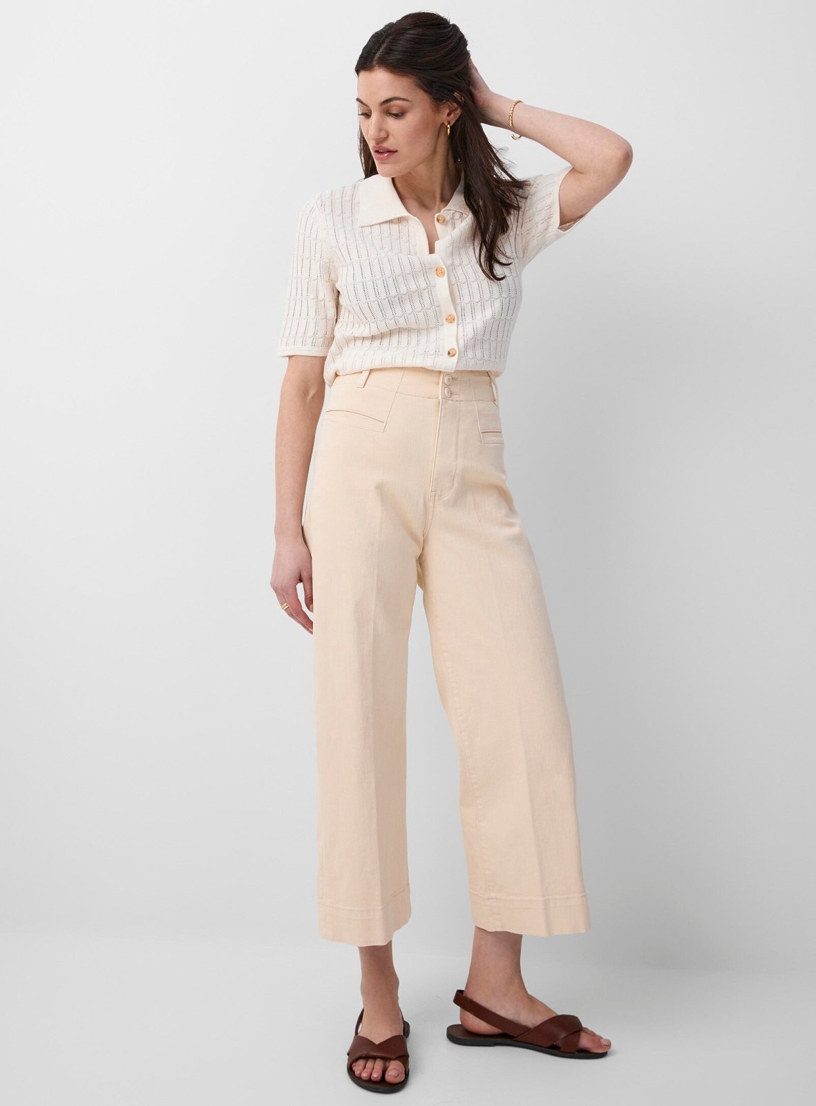 Pantalon taille haute LuxTwill
