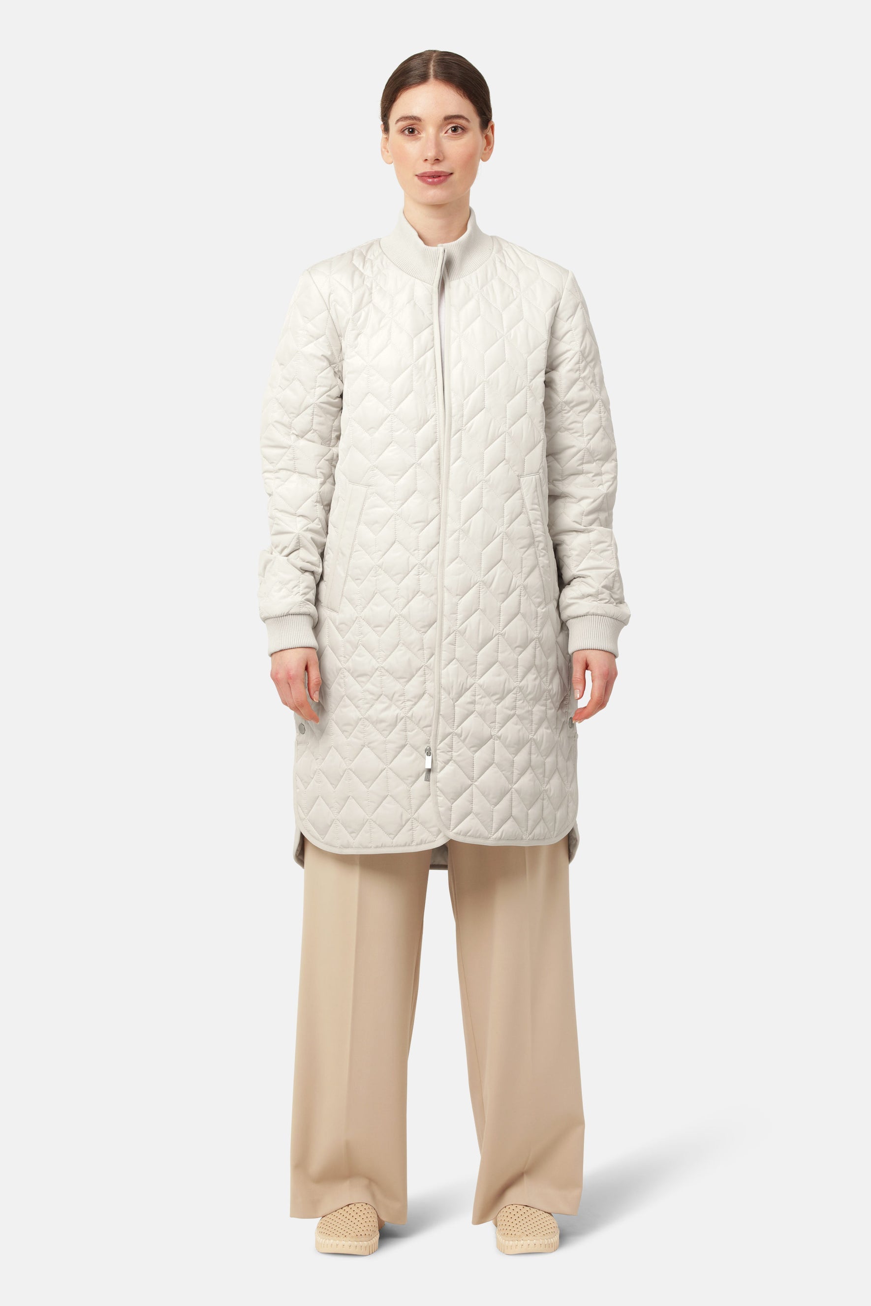 Veste longue matelassée