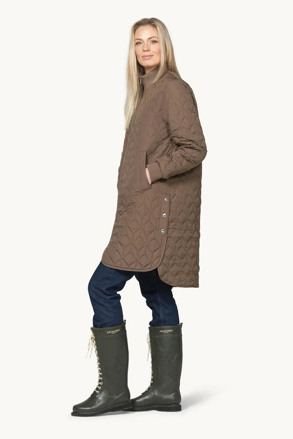 Veste longue matelassée