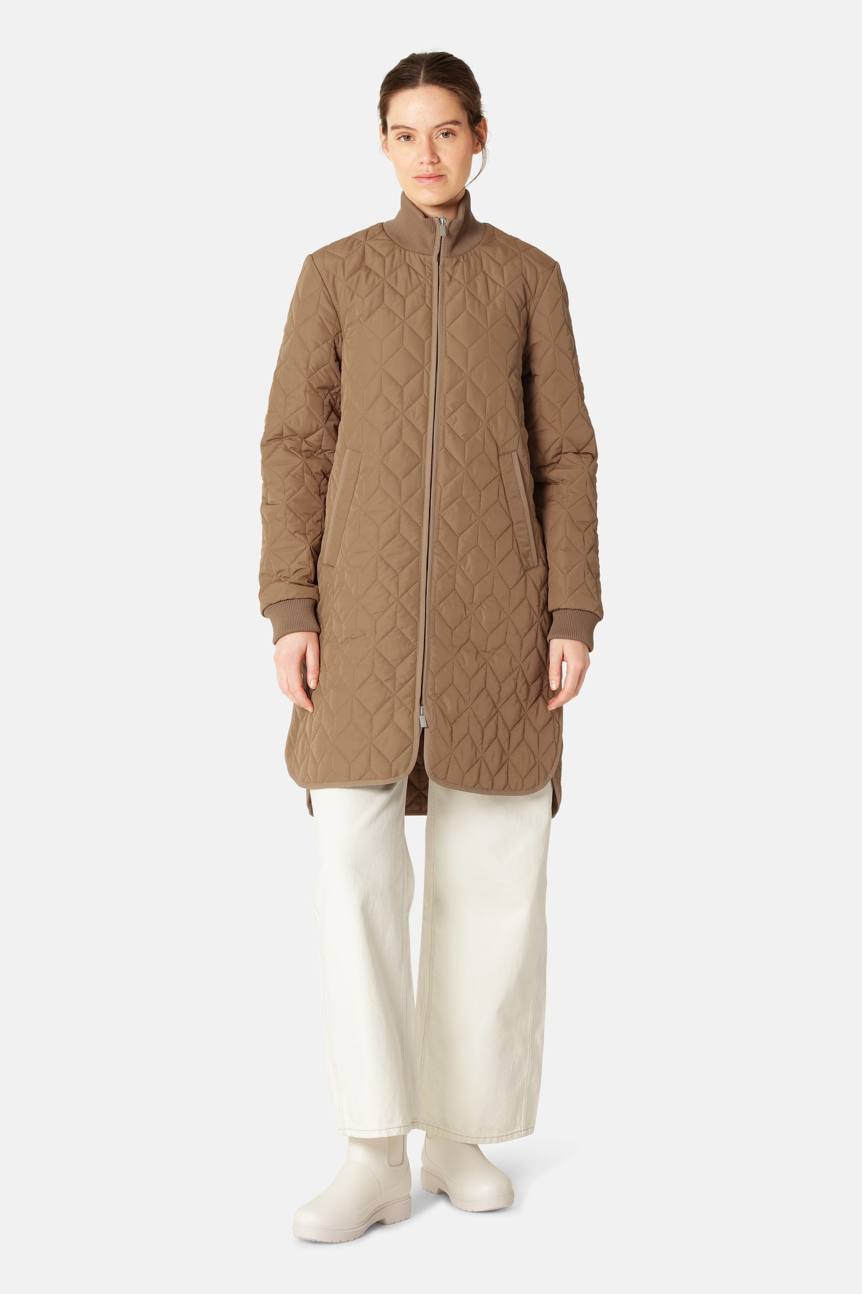 Veste longue matelassée