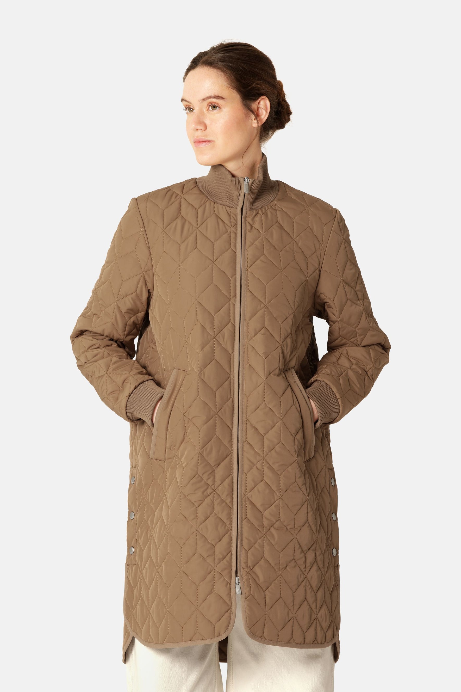 Veste longue matelassée