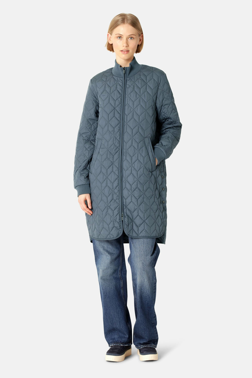 Veste longue matelassée