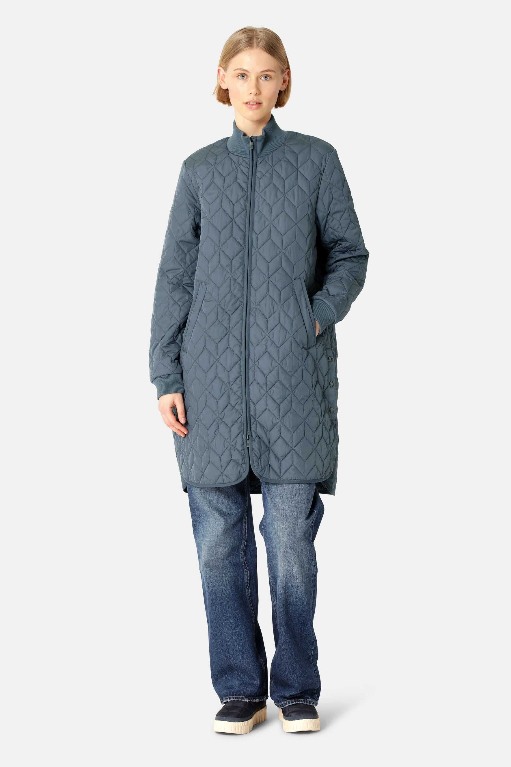 Veste longue matelassée