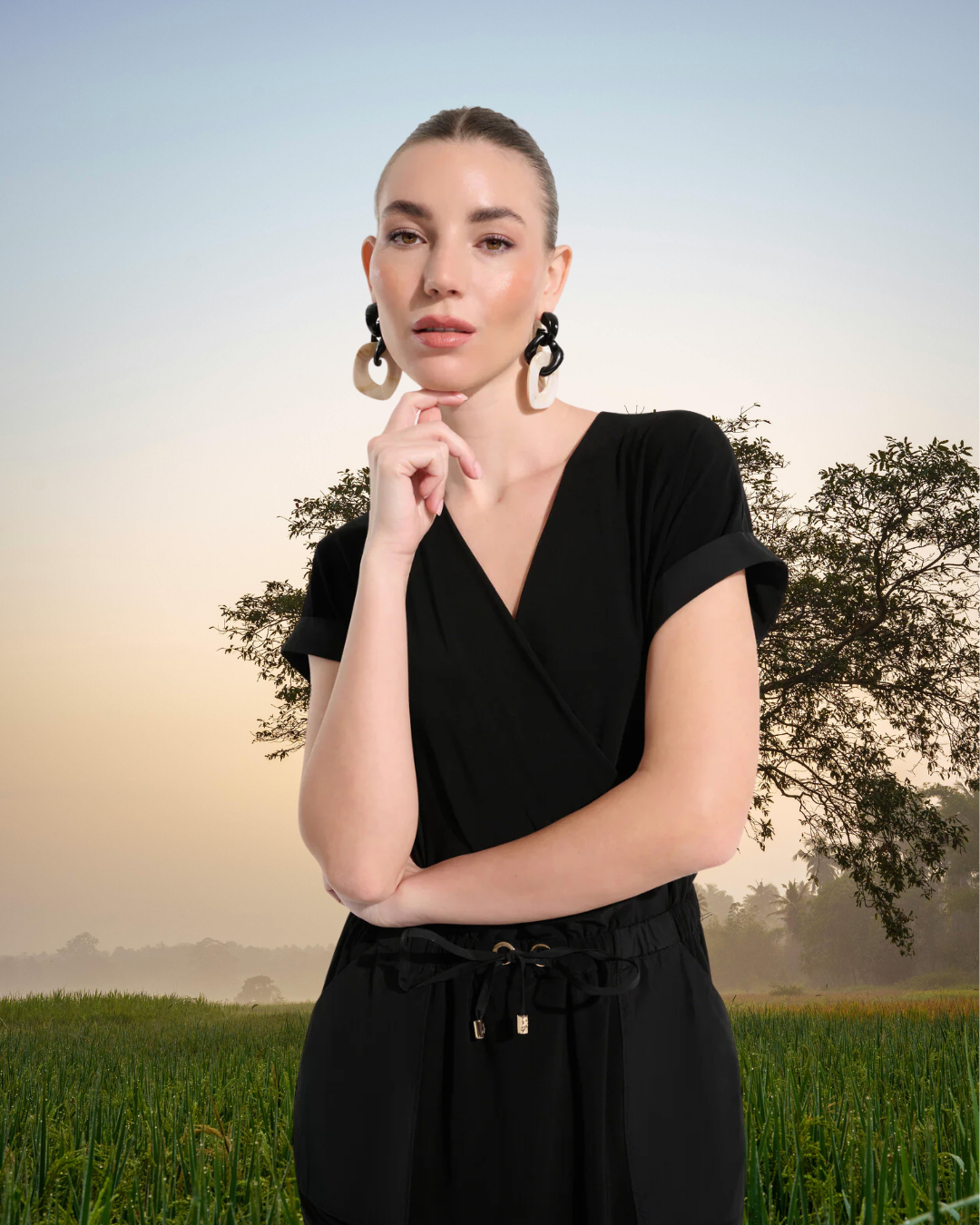 Robe portefeuille longueur genou