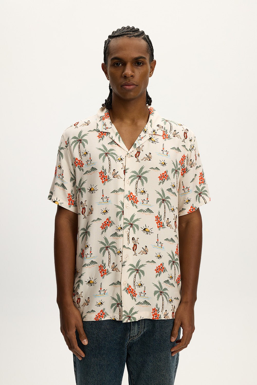 Chemise de plage carrée