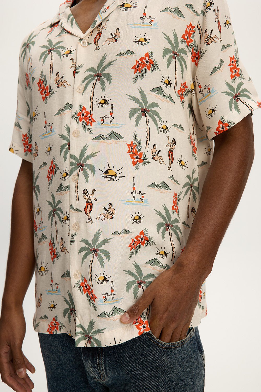 Chemise de plage carrée